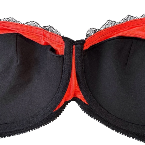 Fredrick’s of Hollywood Red and Black Lacy Underwire Bra Size 40F - Picture 12 of 12